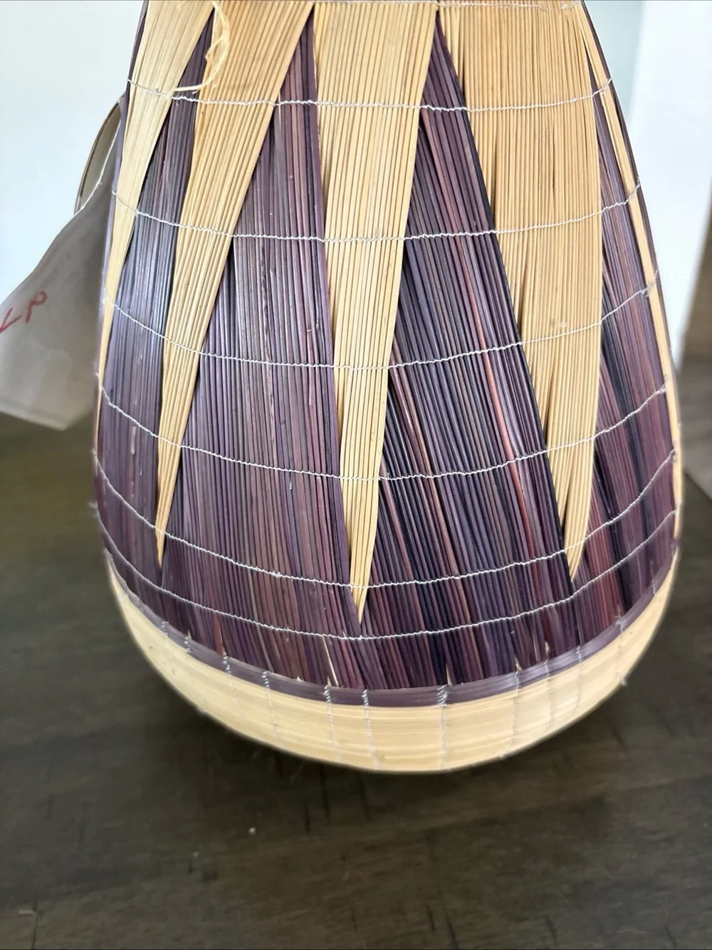 African Rwanda  Tutti Hand Woven Geometric Folk Art Basket